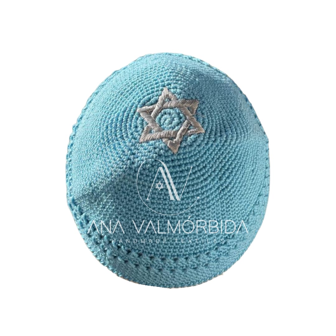 Kipá Simples Estrela Judaica - Imagem 3